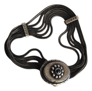 Art Deco Sterling Silver and Garnet Bracelet, 1930s