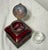 Antique Carl Stolzle Austrian Art Nouveau Red Glass Bronze Writing Inkwell Jar For Sale - Image 18 of 18