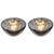 Italian Large Modern Ruffled Silver Glass Bowls Lamps - A Pair For Sale - Image 9 of 9