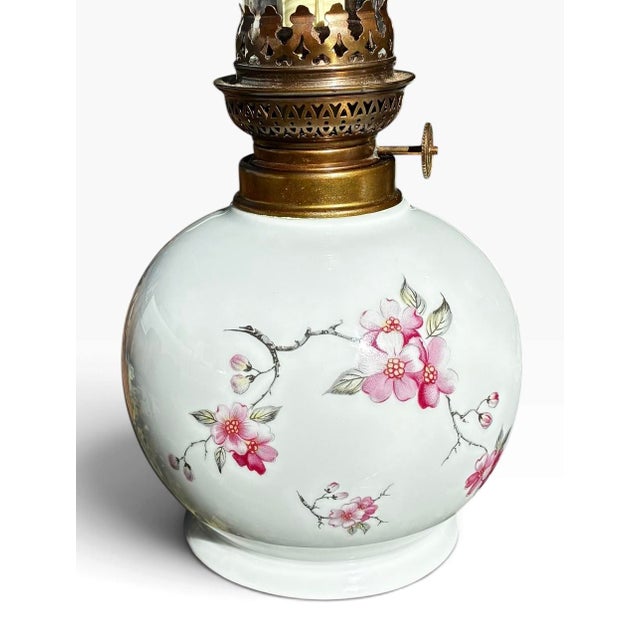 Vintage Limoges Floral Porcelain Electric Lamps - Pair For Sale - Image 6 of 18