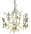 1970s Vintage Faux Butter Cream Bamboo Pagoda Tole 5-Light Chandelier For Sale - Image 5 of 8