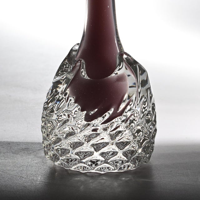 Pink Pink Opaline Glass Flute Vase from Empoli, 1960s For Sale - Image 8 of 10