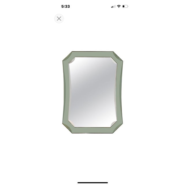 1950s Italian Modern Fontana Arte Inspired Beveled Mirror For Sale - Image 12 of 12