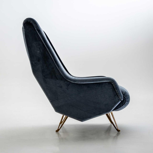 Mid-20th Century Pair of ISA Bergamo Armchairs, Italy For Sale - Image 14 of 15