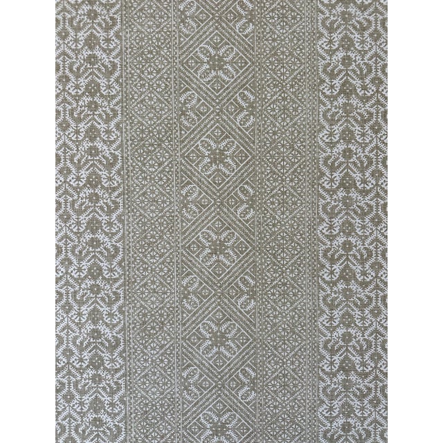 Traditional George Spencer Designs Ottoman Stripe Linen Blend Fabric 6 Yards For Sale - Image 3 of 6