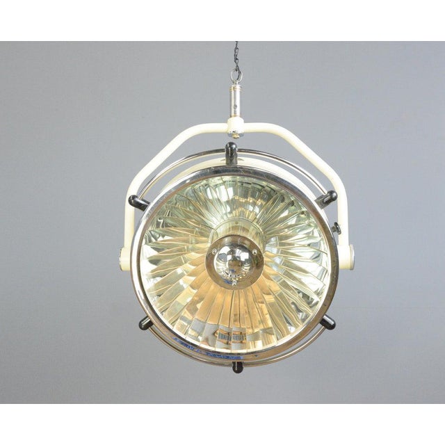 Steel casing. Glass diffuser. Mercury glass reflector. Takes E27 fitting bulbs. Comes with 100cm of cable and steel...