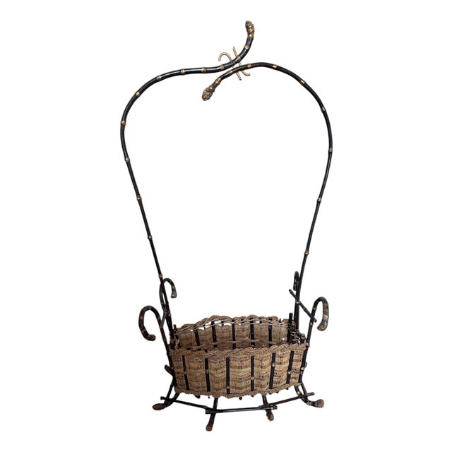 French Napoleon III Large Basket For Sale