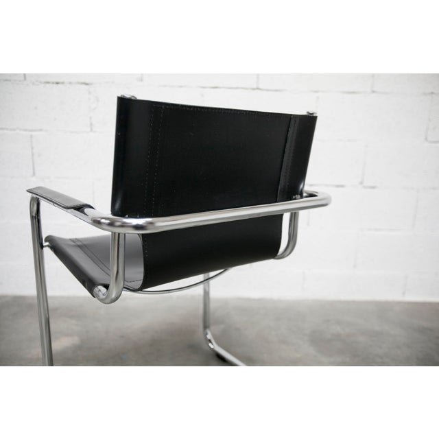 Bauhaus Cantilever Armchair in Black Leather, 1960s For Sale - Image 6 of 15