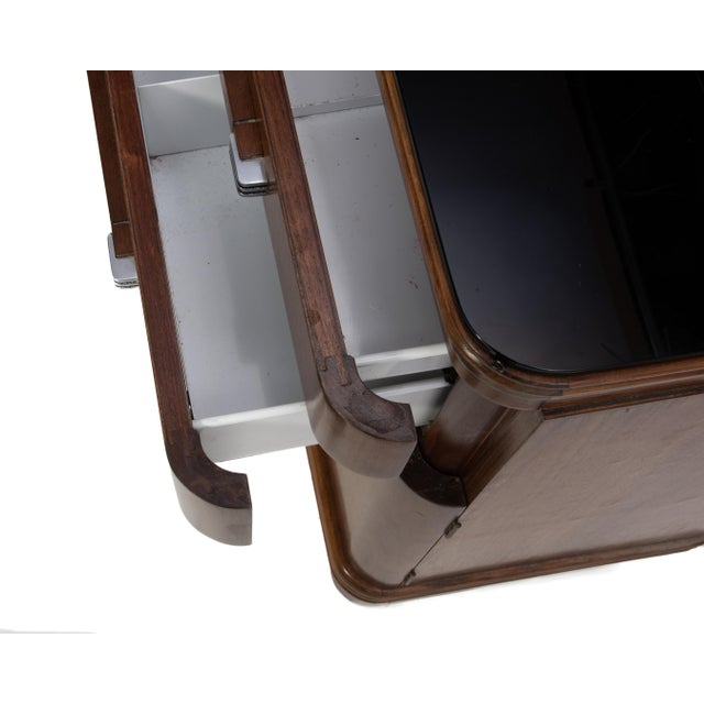 Hamilton Manufacturing Company Walnut Chrome Dental Cabinet Donald Deskey For Sale - Image 12 of 18