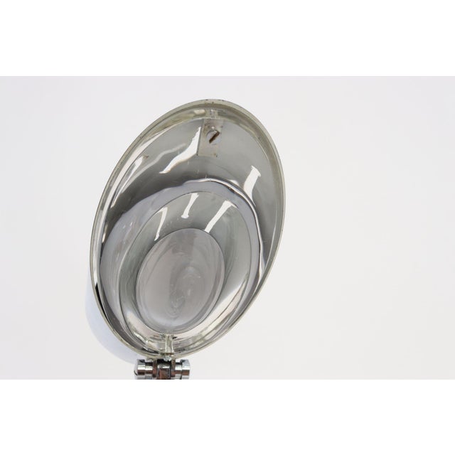 Vintage Italian Chrome and Glass Collapsible Table Lamp by Oscar Torlasco For Sale - Image 12 of 18