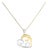 10K Yellow Gold Over .925 Sterling Silver Open Heart with Swirls 18" Box Chain Pendant Necklace For Sale