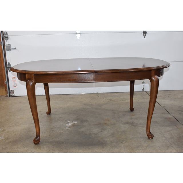 Ethan Allen Classic Manor Maple Queen Anne Dining Table Chairish