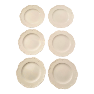 Rosenthal Classic Rose White Monbijou Bread, Dessert, Appetizer- Set of 6 Plates Mint Condition