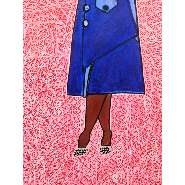 Modern The Space Between Us, Janet Adegoke (2023) Acrylic on Canvas For Sale - Image 3 of 3