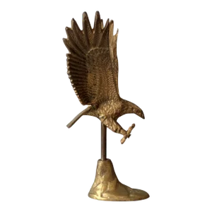 Vintage Brass Eagle Sculpture