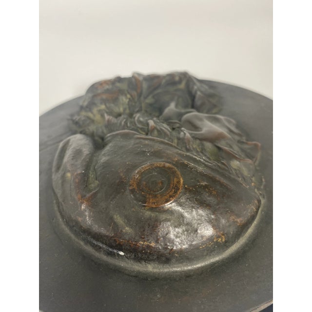 1868 French Antique Bronze Plaque of Jean Paul Marat by Jean Baptiste Buisson For Sale - Image 12 of 12