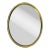 1940s Giltwood Oval Beveled Mirror For Sale