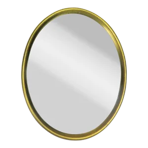 1940s Giltwood Oval Beveled Mirror