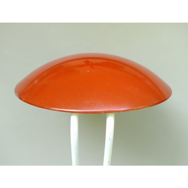 Orange and Light Beige Outdoor Mushroom Lamp from Bega, 1950s For Sale - Image 9 of 18