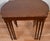 Wood 1960s Vintage Baker Furniture English Mahogany Burl Wood Nesting Tables Tiered Set For Sale - Image 7 of 13