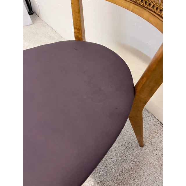 Edmund J Spence Cane Back Leather Dining or Side Chairs For Sale - Image 12 of 13