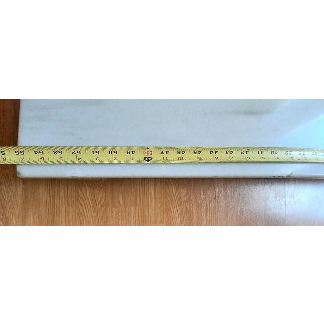 White Marble Cocktail Table With Floral Cast Iron Base For Sale - Image 10 of 11