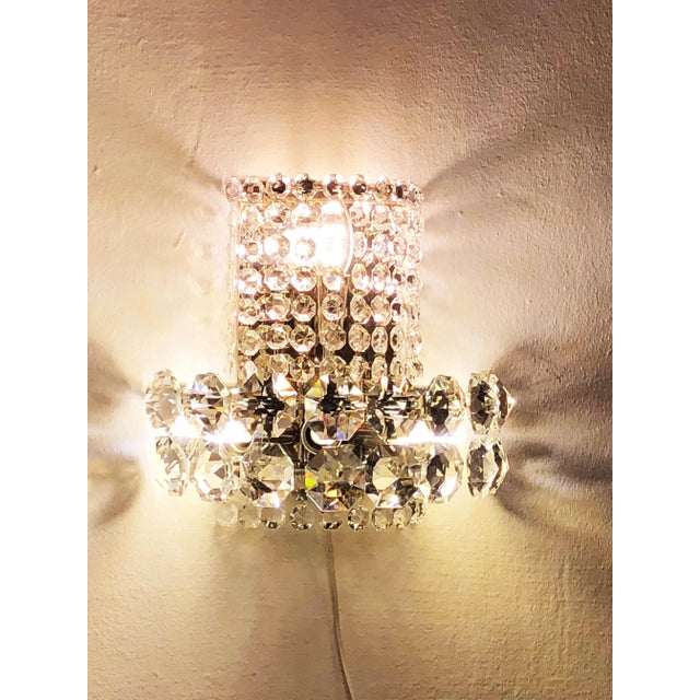 Large Crystal Sconces from Bakalowits & Söhne, 1960s, Set of 2 For Sale - Image 13 of 15
