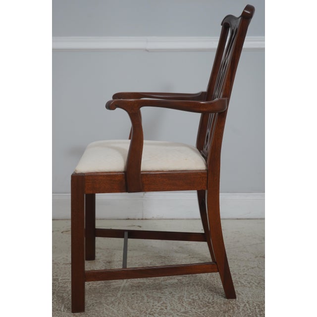 Chippendale Set of 8 Hickory Chair Mahogany Dining Chairs For Sale - Image 3 of 18