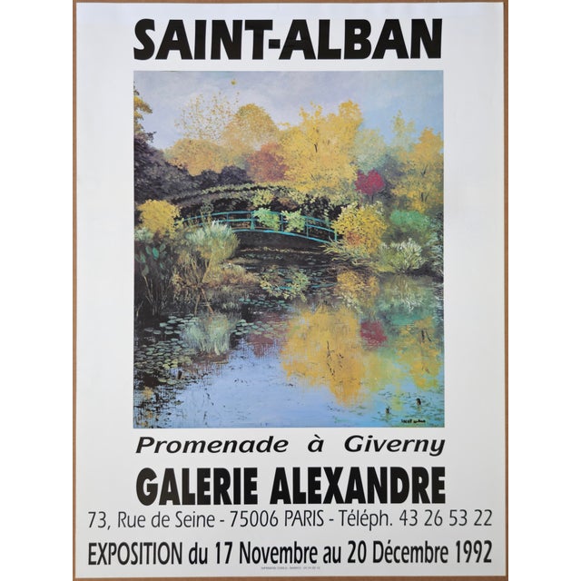 Original Promenade À Giverny Poster by Saint-Alban For Sale - Image 3 of 3