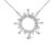 Contemporary Sterling Silver 5/8 Cttw Diamond Starburst Medallion Pendant Necklace For Sale - Image 3 of 4