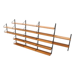 Large Vintage Wall System with Shelves, 1960s For Sale