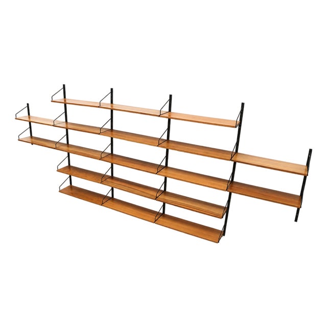 Large Vintage Wall System with Shelves, 1960s For Sale