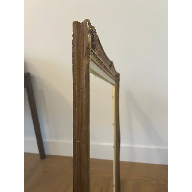 Hollywood Regency Vintage Ornate Gilt Wood Picture Frame With Linen Liner For Sale - Image 3 of 6