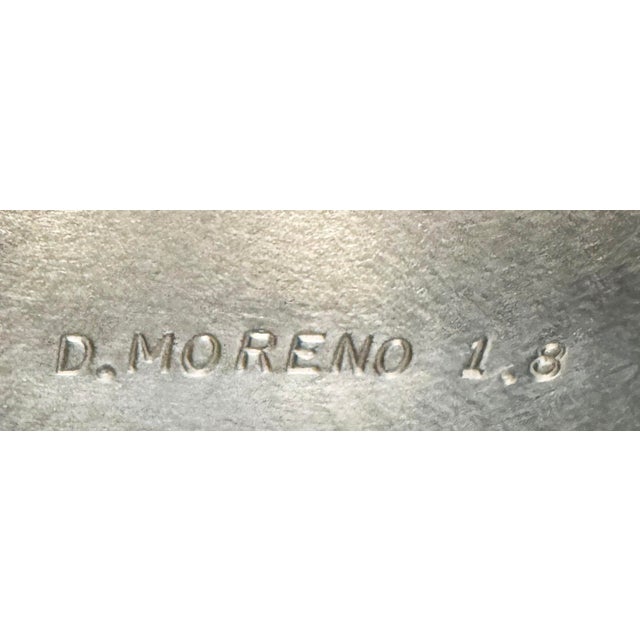 Dolly Moreno (Egyptian-American, 20th - 21st century), brushed and polished metal magnetic kinetic abstract sculpture...