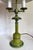 French French Chartreuse Green and Blue Tole Bouillette Table Lamp For Sale - Image 3 of 12