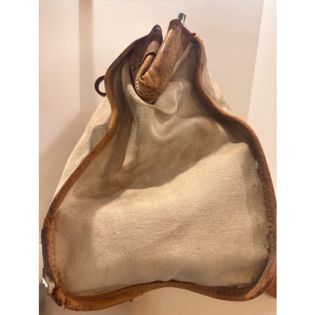 Early 20th Century Vintage U.S. Mail City Collection Canvas Postal Bag Leather Trim For Sale - Image 5 of 10