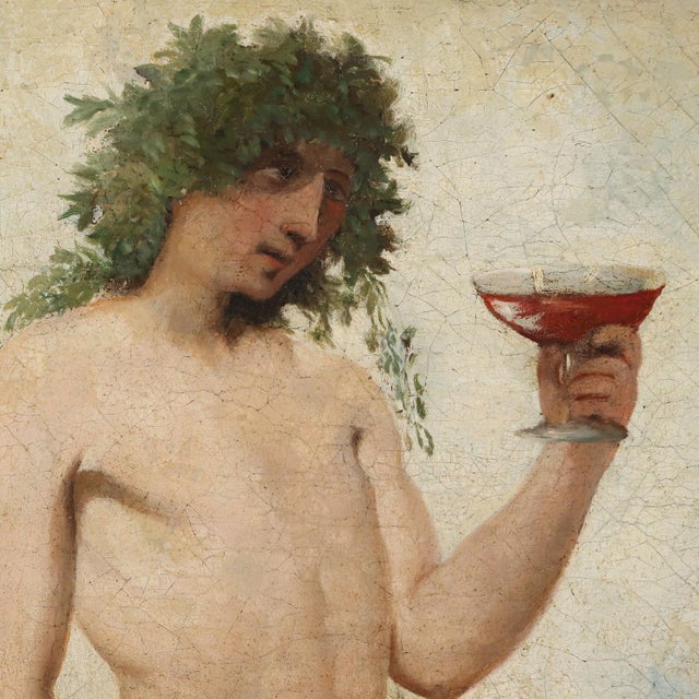 G. Muzzioli, Drunk Bacchus, 19th Century, Oil on Canvas, Framed For Sale - Image 3 of 12