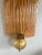 Large Contemporary Pair of Brass Salmon Gold Leaf Murano Glass Sconces, Italy For Sale - Image 10 of 11