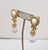 Givenchy Vintage 1980s Signed Givenchy Goldtone White Drop Clip Earrings-2 Pieces For Sale - Image 4 of 7