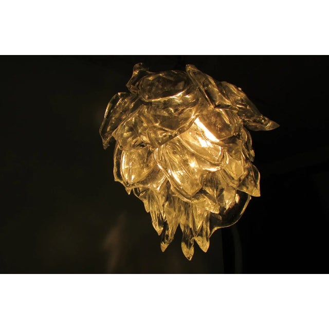 Stainless Steel and Glass Pendant Light, 1970s For Sale - Image 4 of 8