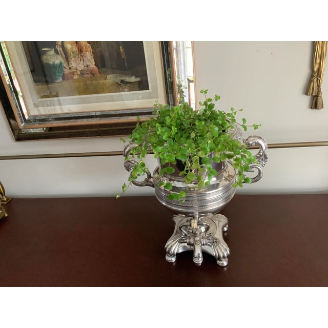 Vintage English, Silver Plated, Coffee Urn / Samovar/Margarita/Ice Tea/Planter For Sale - Image 12 of 12
