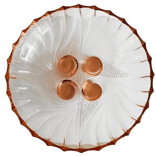 Art Deco Fruit Bowl in Pink Glass, 1930s For Sale - Image 3 of 5