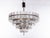 1960s Swedish 18-Light Chandelier in Crystal & Nickel by Carl Fagerlund for Orrefors, 1960s For Sale - Image 5 of 11