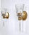 Italian Murano Crystal Glass and Brass Wall Sconces, 1990s, Set of 2 For Sale - Image 6 of 18