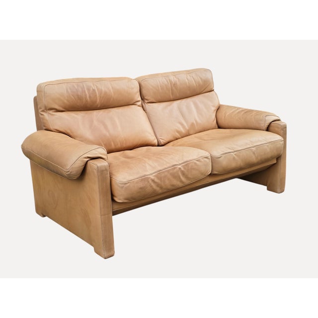 Vintage Two-Seater Sofa in Leather from de Sede, 1980s For Sale - Image 4 of 11