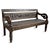 Striking vintage Balinese teak bench finished in a richly weathered blackened tone that highlights the natural grain....