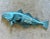 Blue Large Hand Carved Wood Fish & Chips Sign For Sale - Image 8 of 8