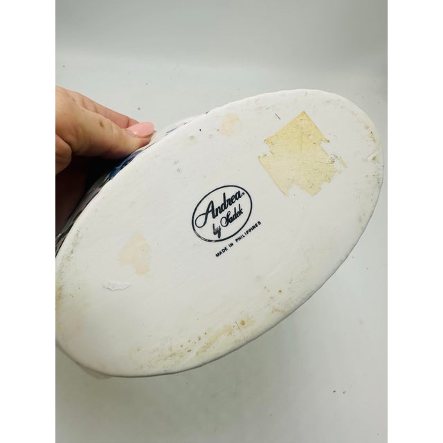 1980s Vintage Ceramic Basket For Sale - Image 5 of 6