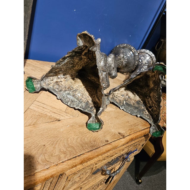Antique Spanish Candlesticks- a Pair For Sale - Image 10 of 11