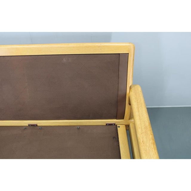 Brown Danish Two-Seater Sofa in Oak and Leather from L. Olsen & Søn, 1970s For Sale - Image 8 of 13